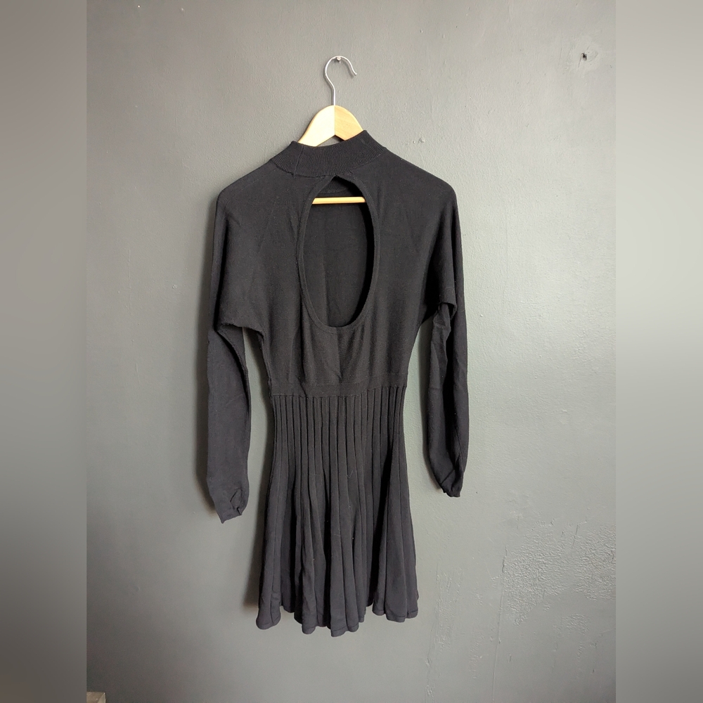 Pleated Open Back Dress